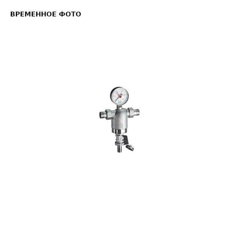 Фильтр промывной FAR со сливным краном и манометром 1/2 НР 300 мкм хром FA 3944 12
