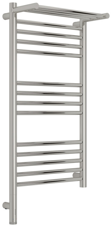 Полотенцесушитель электрический Сунержа Богема 3.1 с 1 полкой 400x800 мм МЭМ нижнее слева полированная сталь 0060068040