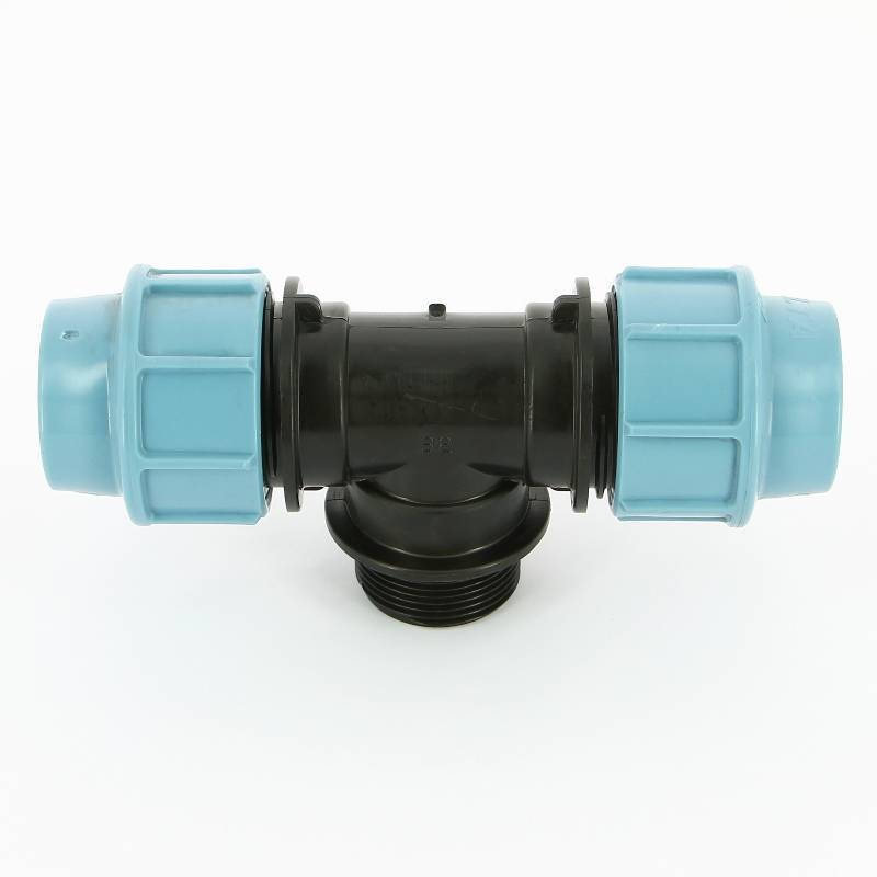 Тройник компрессионный Unidelta ПНД 32x1 1/4 наружная резьба 1010032005