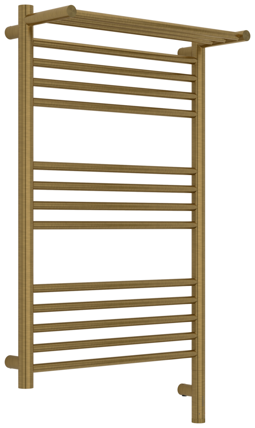 Полотенцесушитель электрический Сунержа Богема 3.1 с полкой 500х800 мм правый состаренная латунь браш 051-6007-8050