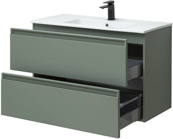 Тумба под раковину Allen Brau Eclipse 100 см зеленый/серый 1.E1003.CGM