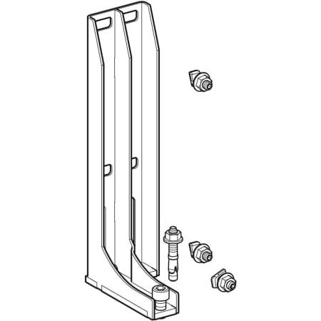 Ножка Geberit GIS для отдельно стоящих стеновых систем 275х115х65 мм 461.190.00.1