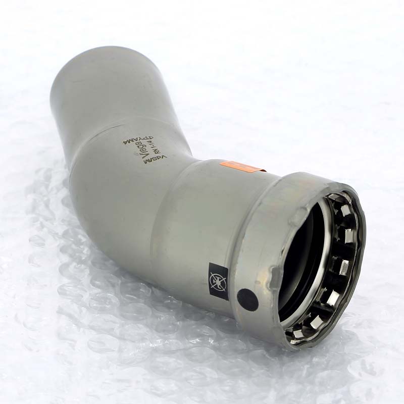 Угольник-вставка 45° пресс Viega Megapress 1 1/4 оцинкованная сталь 694722