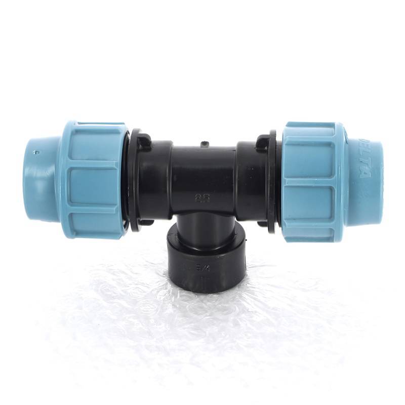 Тройник обжимной с внутренней резьбой Unidelta 25х3/4 для ПНД 1007025003