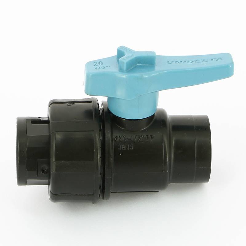 Кран компрессионный Unidelta ВВ 1/2 дюйма для труб ПНД 1073002002001