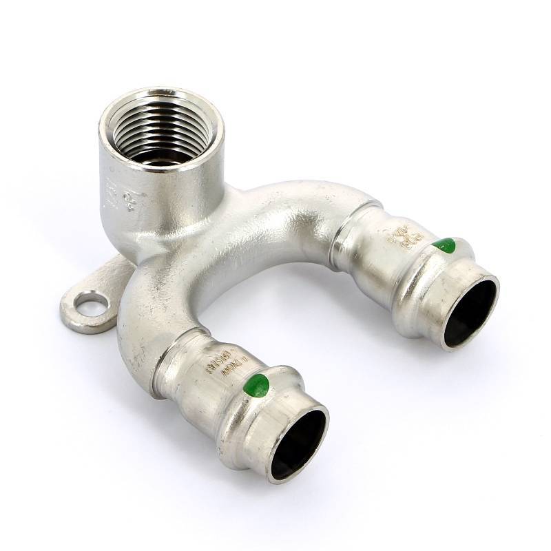 Водорозетка пресс-В проходная Viega Sanpress Inox 15x1/2 693718