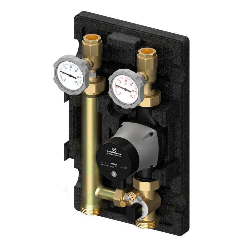 Насосно-смесительная группа Meibes MK DN25 с сервоприводом подача слева без насоса Поколение 8 ML66831EAMRU