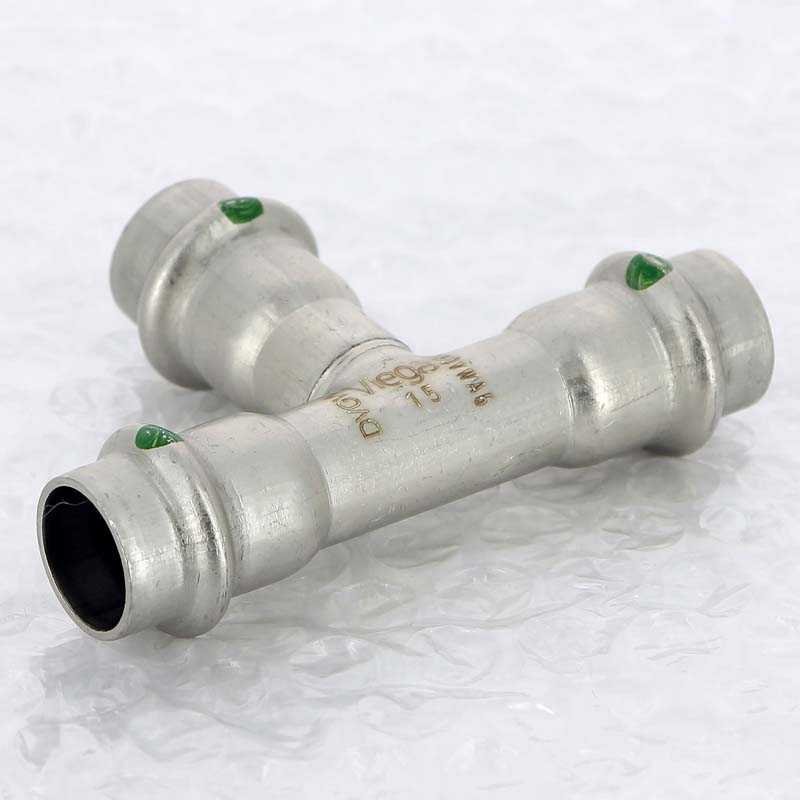 Тройник пресс Viega Sanpress Inox 15 мм нержавеющая сталь 435851