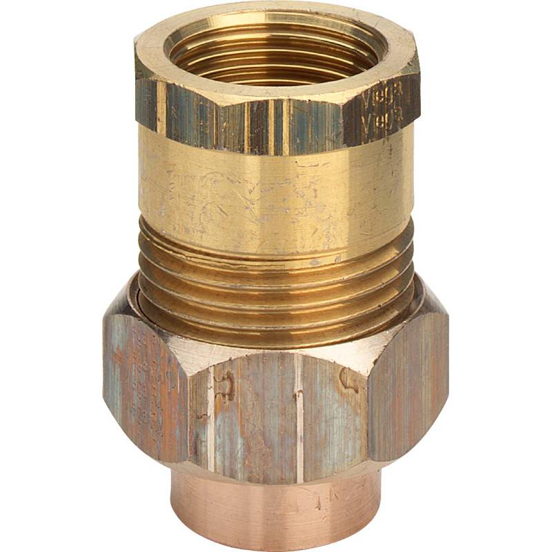 Соединение разъемное Hailiang 15x1/2 ВР под пайку с коническим уплотнением HL103422