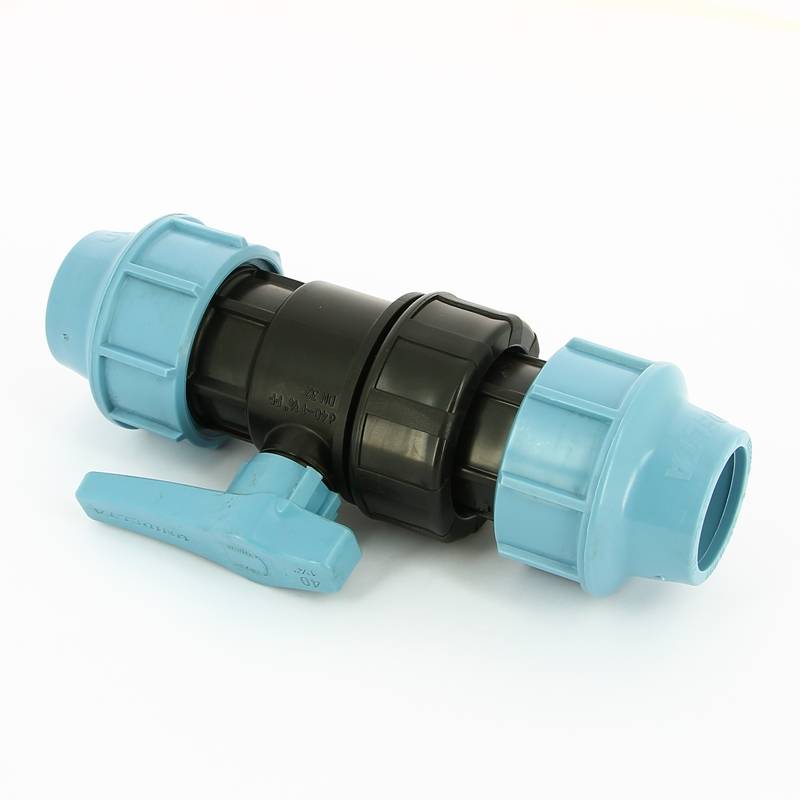 Кран шаровый компрессионный Unidelta 40x40 ПНД 1070040000001