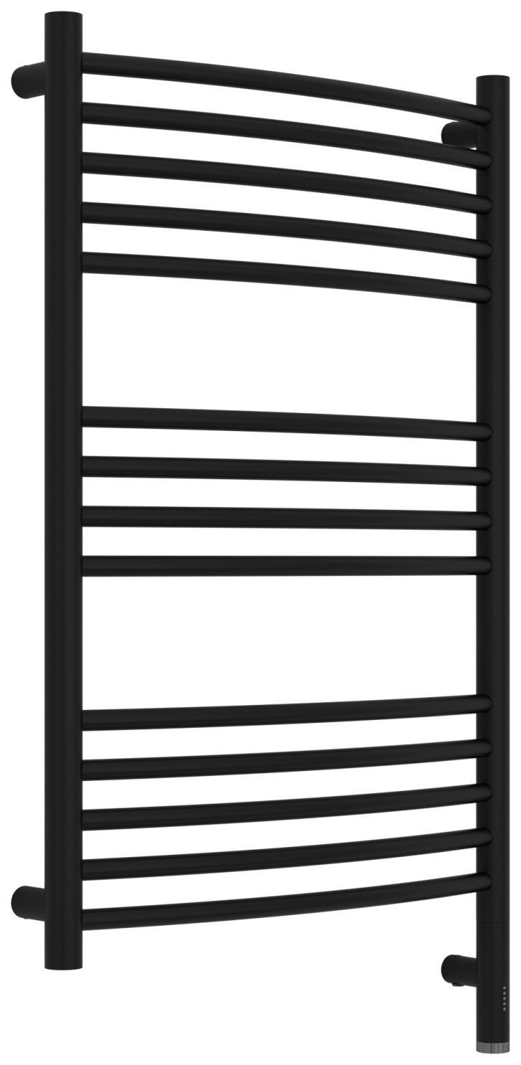 Полотенцесушитель электрический Сунержа Богема 3.1 выгнутая 50х80 см правый чёрный матовый 31-6003-8050