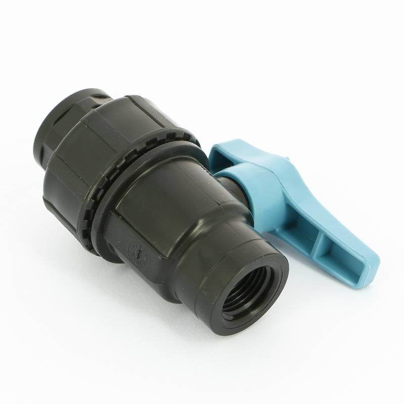 Кран компрессионный Unidelta ВВ 1/2 дюйма для труб ПНД 1073002002001