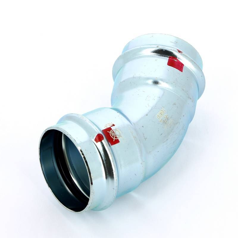 Угол пресс 45° Viega Prestabo 54 мм оцинкованная сталь 558321