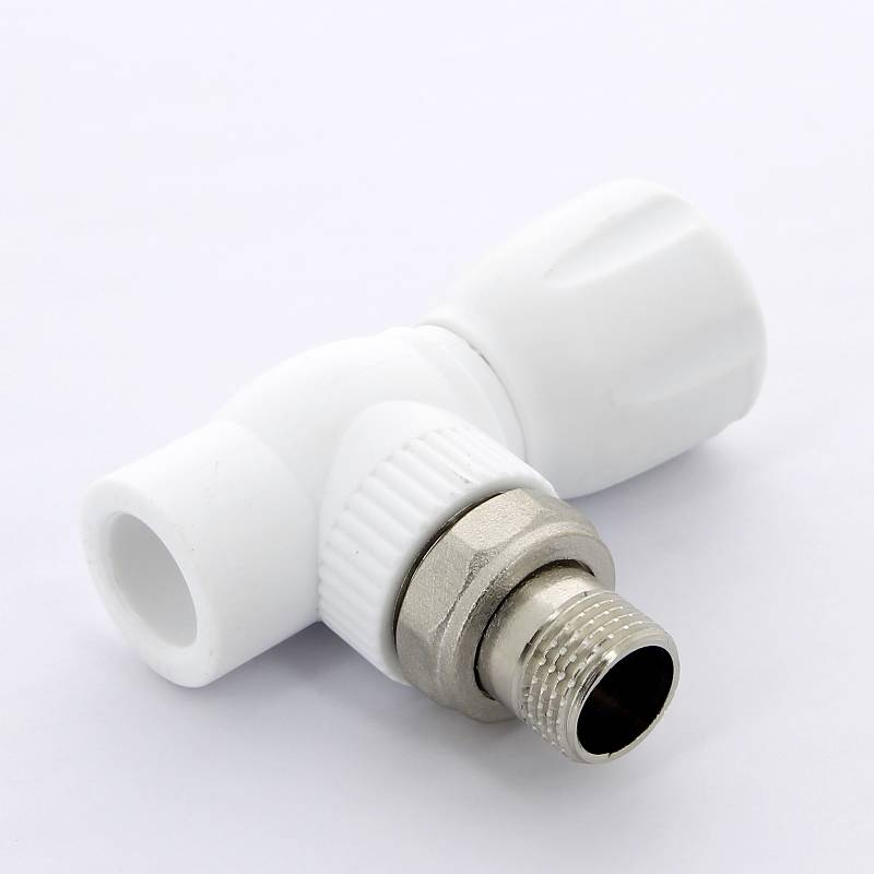 Кран радиаторный угловой Pro Aqua 25x3/4 полипропиленовый с разъемным соединением PA42110