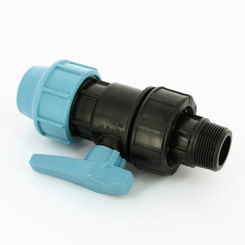 Кран шаровый обжимной Unidelta 1072 40 x 1 1/4 Н для труб ПНД 1072040005001