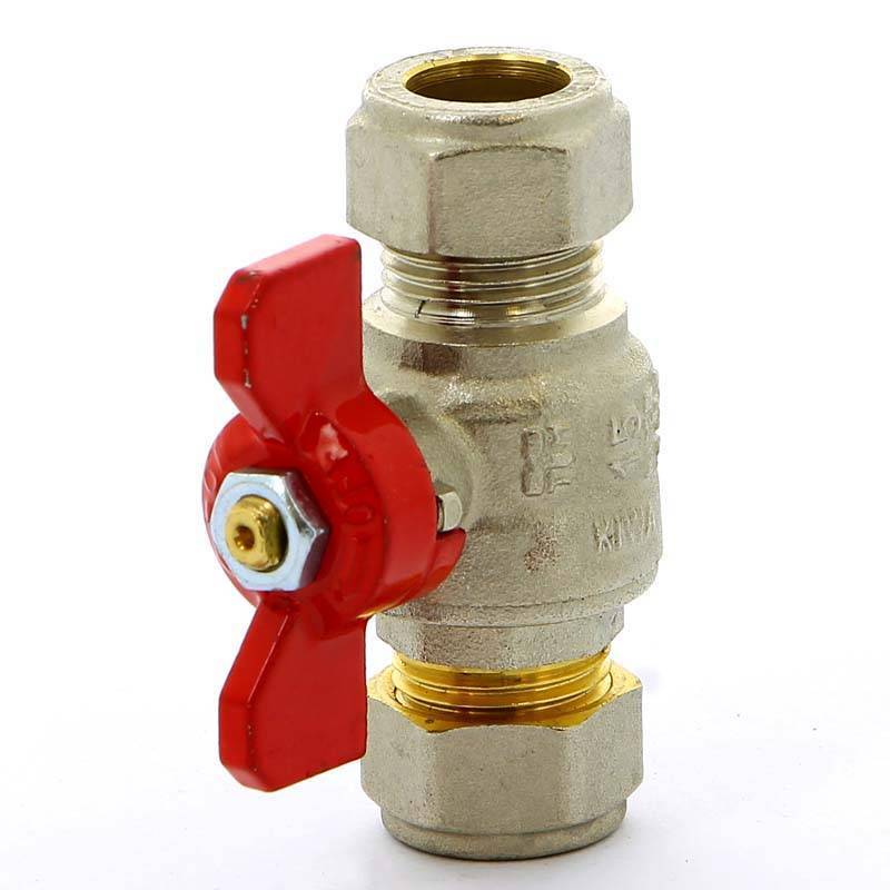 Кран шаровый обжимной Tiemme 2140 15 мм с бабочкой 2140003