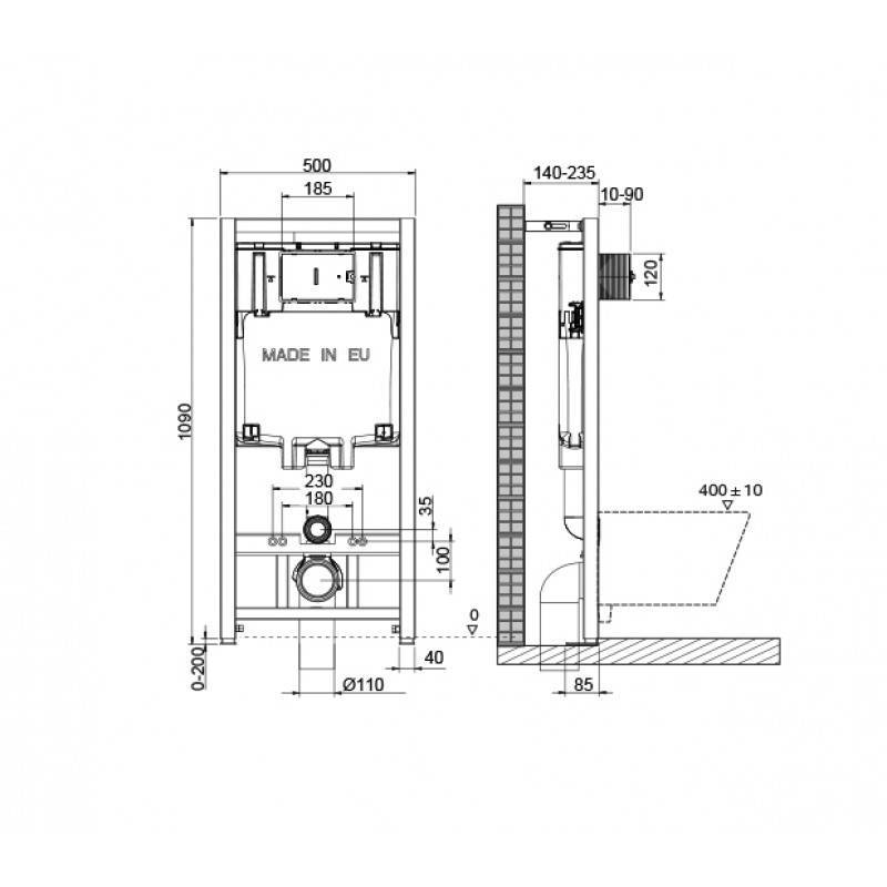 Инсталляция для унитаза OLI 80 ECO 886914