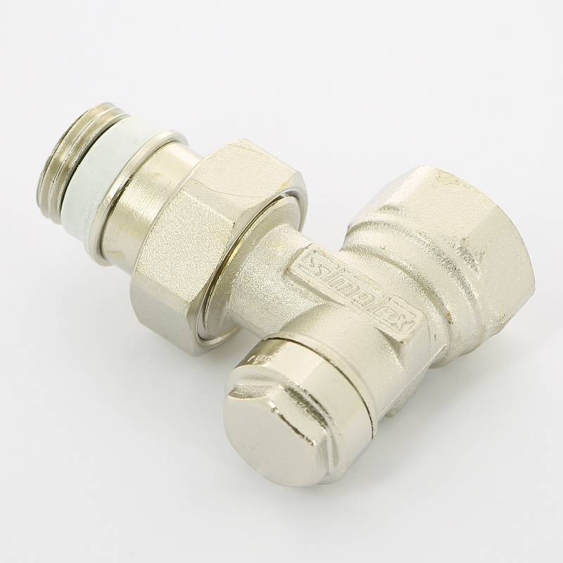 Вентиль обратный Simplex угловой НВ 1/2 никелированный F10382