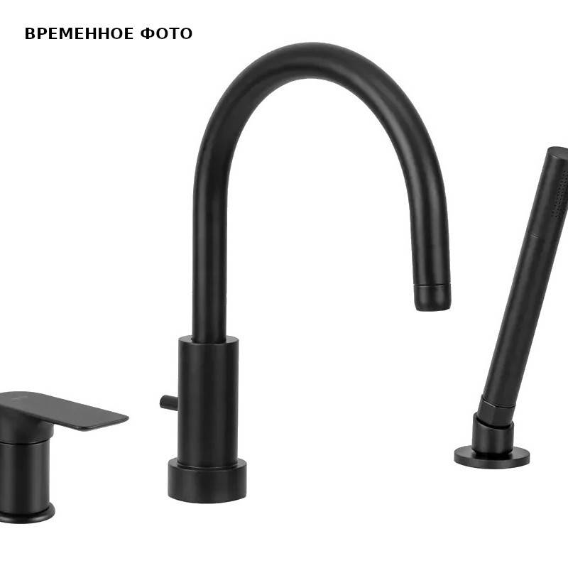 Смеситель на борт ванны Remer Infinity черный матовый I07NO