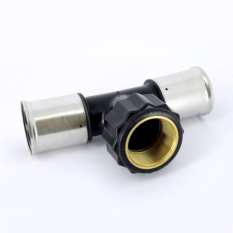 Тройник пресс с внутренней резьбой Henco PVDF 63х2х63 мм 13PK-631063