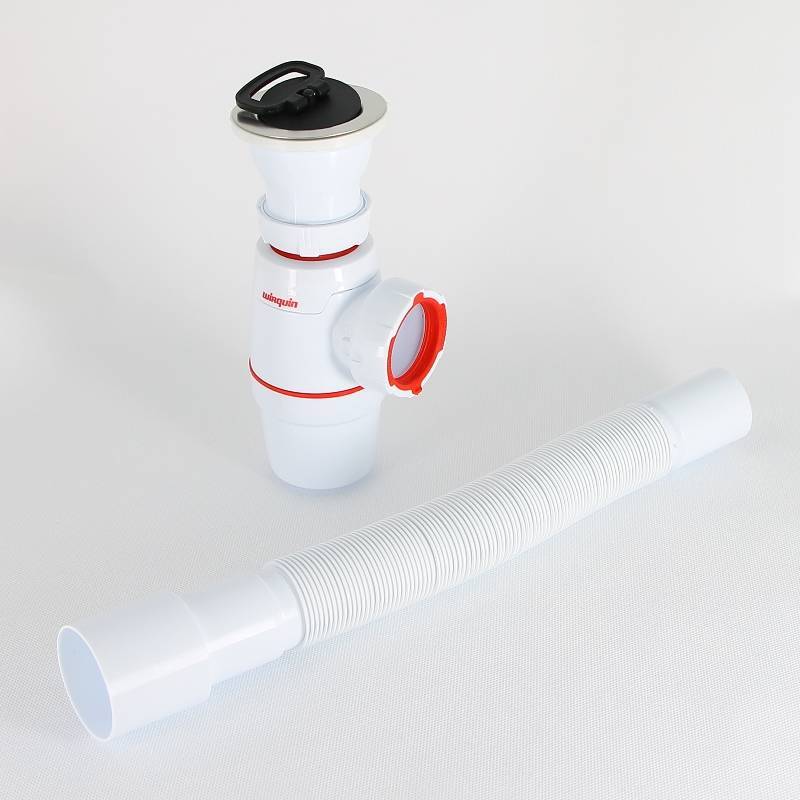 Сифон для раковины Wirquin NEO 1 1/2 x 40 мм с гофротрубой 800 мм 30987067