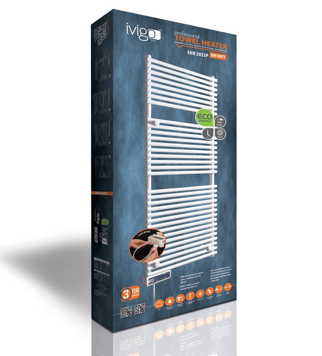 Полотенцесушитель электрический iVigo EHR PRO 450x1200 мм 8409