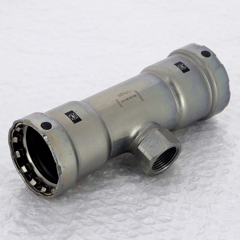 Тройник пресс Megapress Viega оцинкованная сталь 1 1/2х3/4х1 1/2 ВР 695224