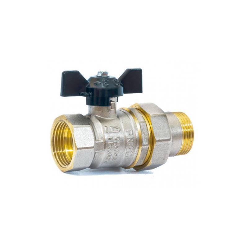 Кран шаровой LD Pride НВ 1/2 компактный с разъемным соединением бабочка 47.306.15.2