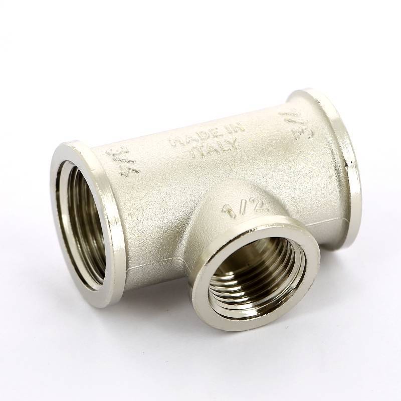 Тройник никелированный Tiemme 3/4x1/2x3/4 ВР-ВР-ВР 1500151