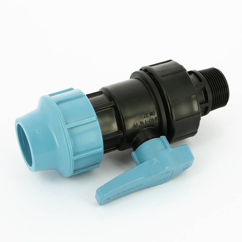 Кран шаровый обжимной Unidelta 1072 40 x 1 1/4 Н для труб ПНД 1072040005001