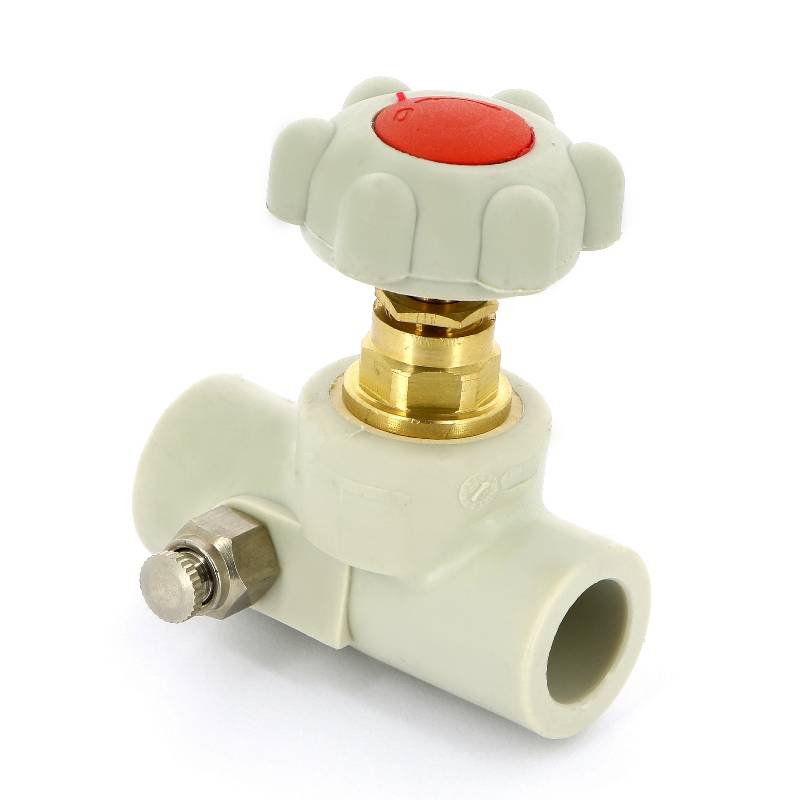 Вентиль полипропиленовый FV-Plast 20 мм под сварку со сливным клапаном 305020