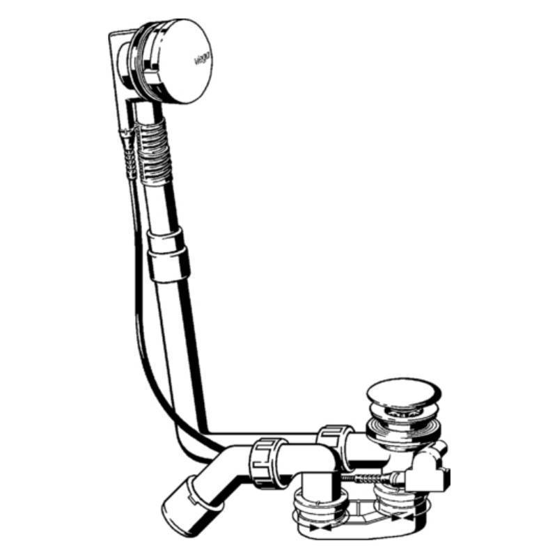 Слив-перелив для ванны Viega Multiplex Visign M1 удлиненный L=725 мм хром 138561