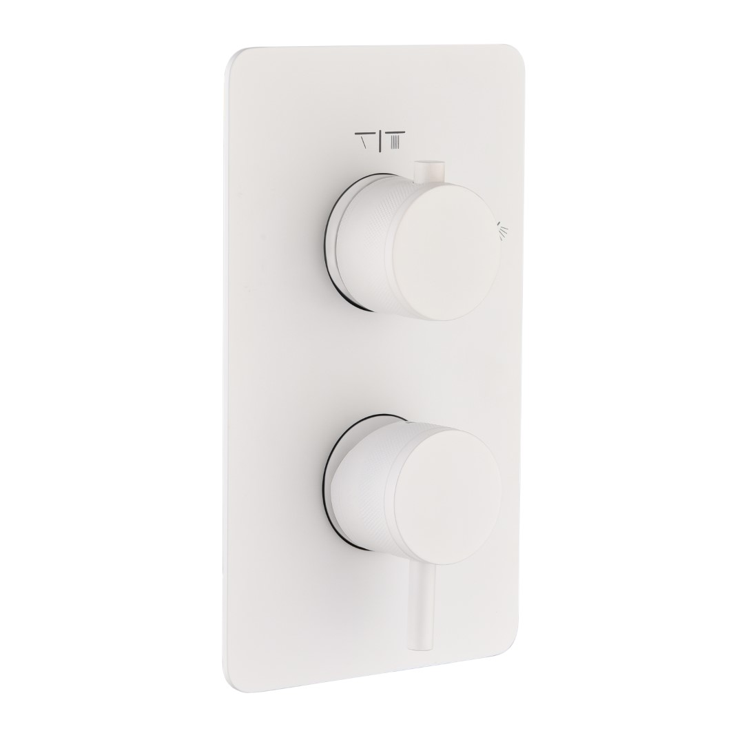 Смеситель термостатический встраиваемый Boheme Cell на 3 потребителя с внутренней частью matt white 135-3-MW