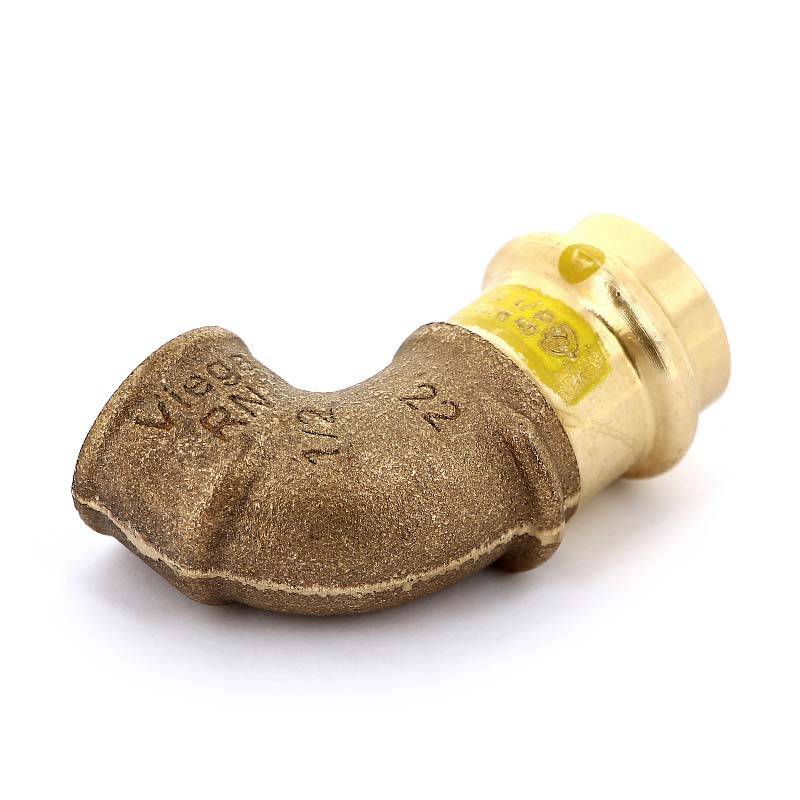 Угол 90° пресс-В бронзовый Viega Profipress G 22х1/2 345860