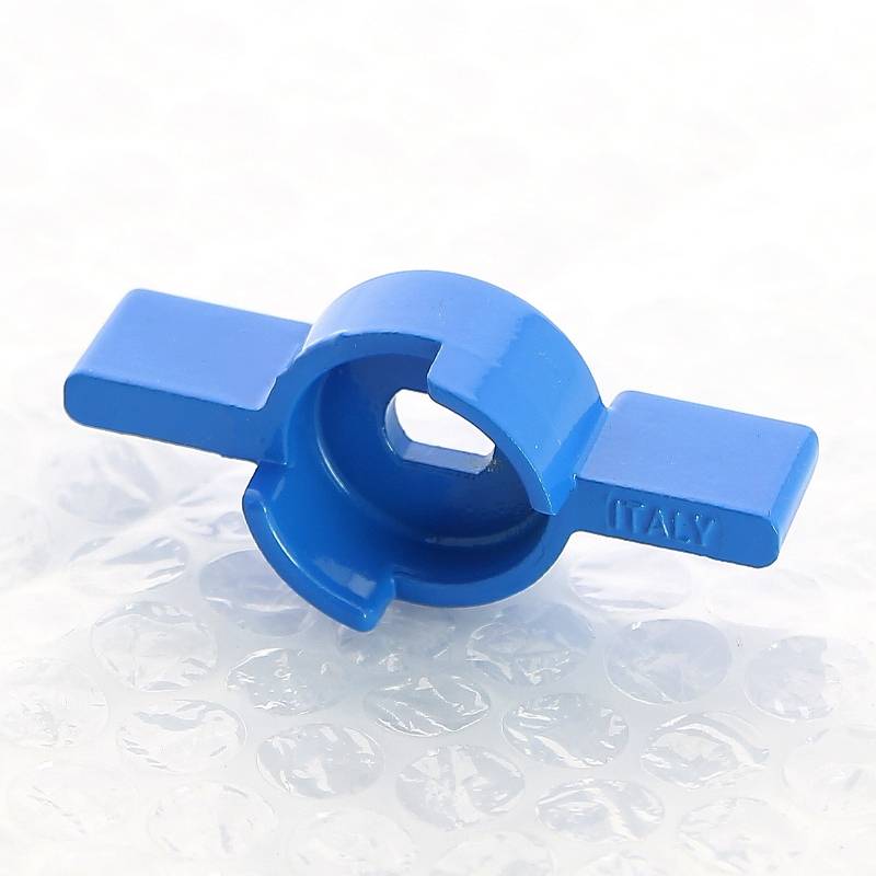 Ручка-бабочка для шарового крана Uni-Fitt с накидной гайкой 3/4-1 синяя 129V4100