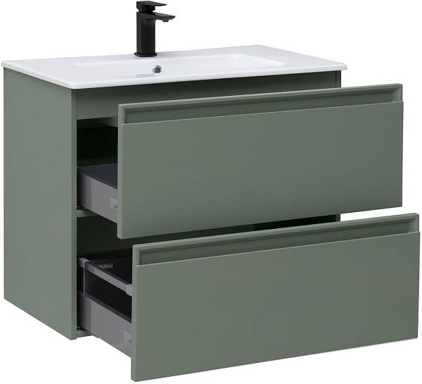 Тумба под раковину Allen Brau Eclipse 80 см зеленый/серый 1.E1002.CGM