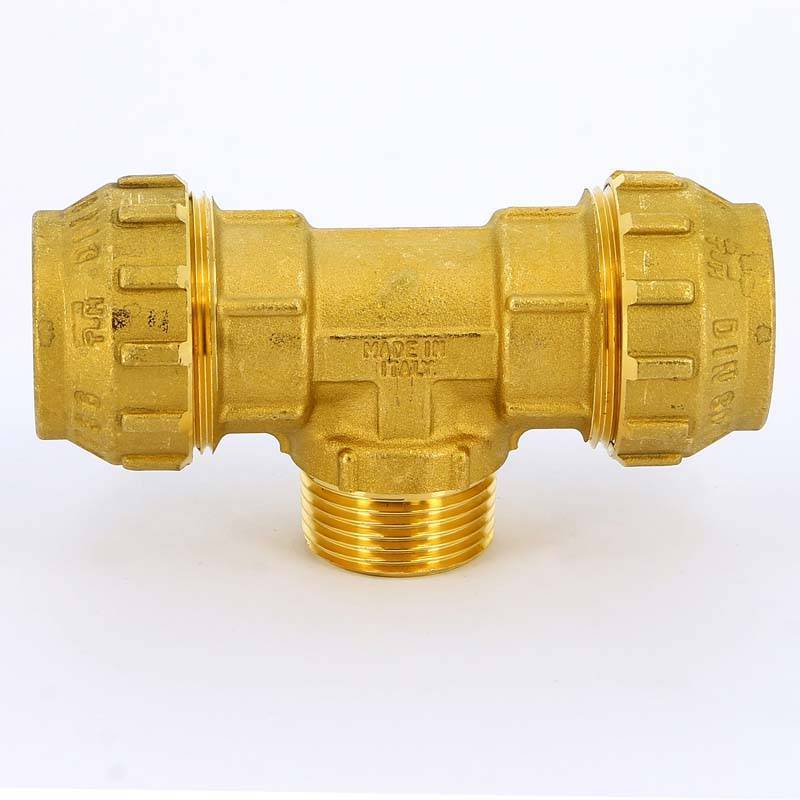 Тройник обжимной с наружной резьбой Tiemme 32х1х32 3400167