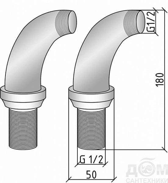 Уголки на борт ванны Boheme Brillante хром 618