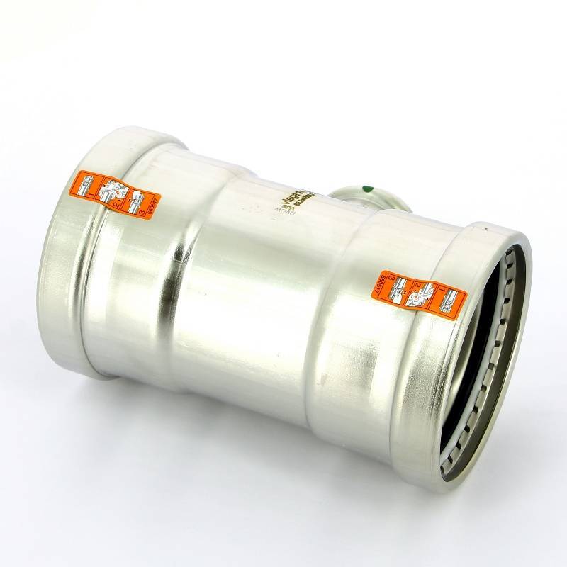 Тройник пресс нержавеющая сталь Viega Sanpress Inox XL 88.9х42х88.9 мм 483074