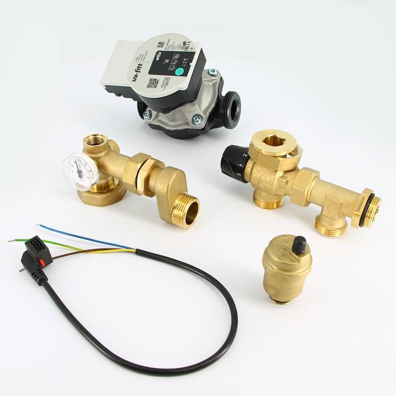 Насосно-смесительная группа Uni-Fitt SoloMix X 1 с наружной резьбой и насосом Wilo Para RS 25/6-130 473P0800