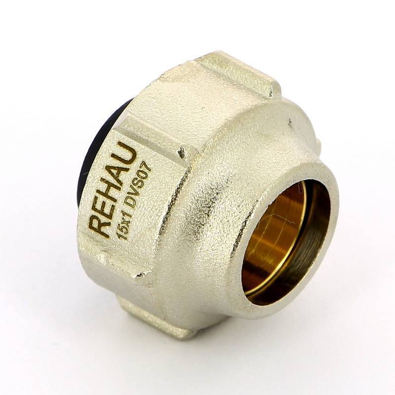 Соединитель для радиаторов обжимной Rehau 15 мм х 3/4 240601-003
