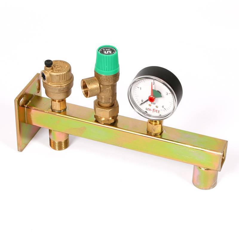 Группа безопасности котла с консолью для расширительного бака Uni-Fitt до 50 кВт 255D3230