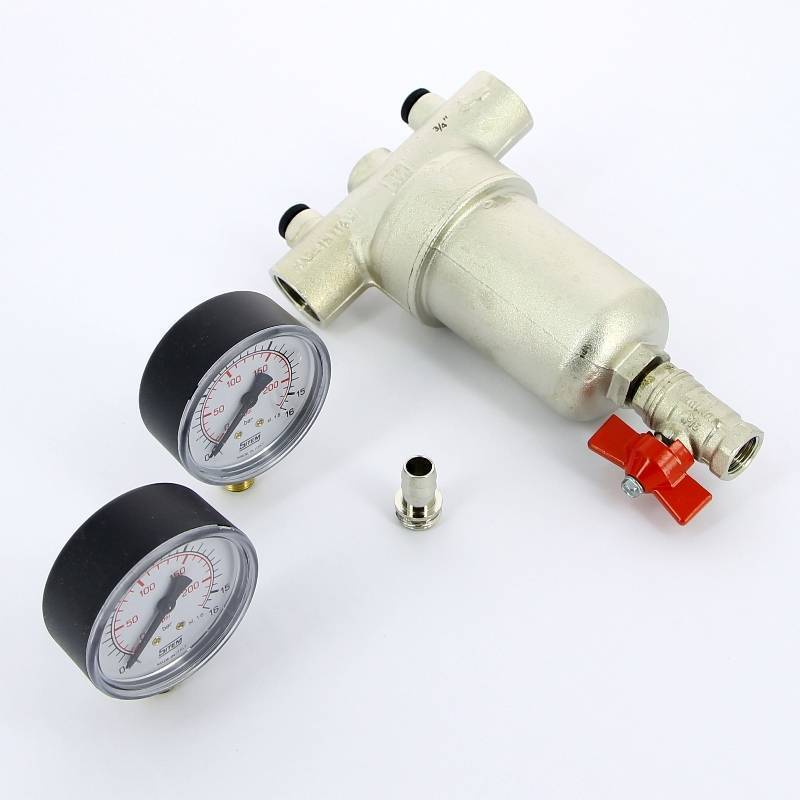 Фильтр промывной Itap 189 с двумя манометрами 3/4 189 3/4