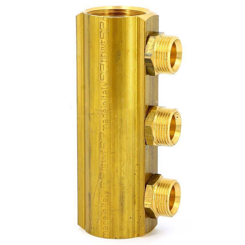 Коллектор магистральный Tiemme 1 1/4 3 выхода 3/4 EK 50 мм 1970068