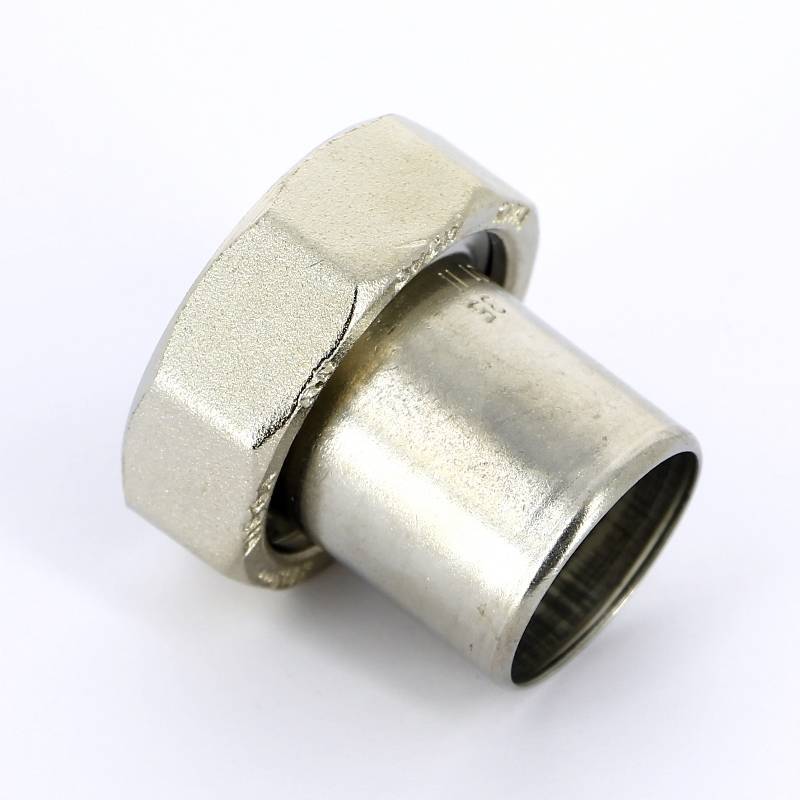 Муфта-вставка пресс с накидной гайкой Viega Sanpress Inox 35х1 1/2 ВР нержавеющая сталь 438227