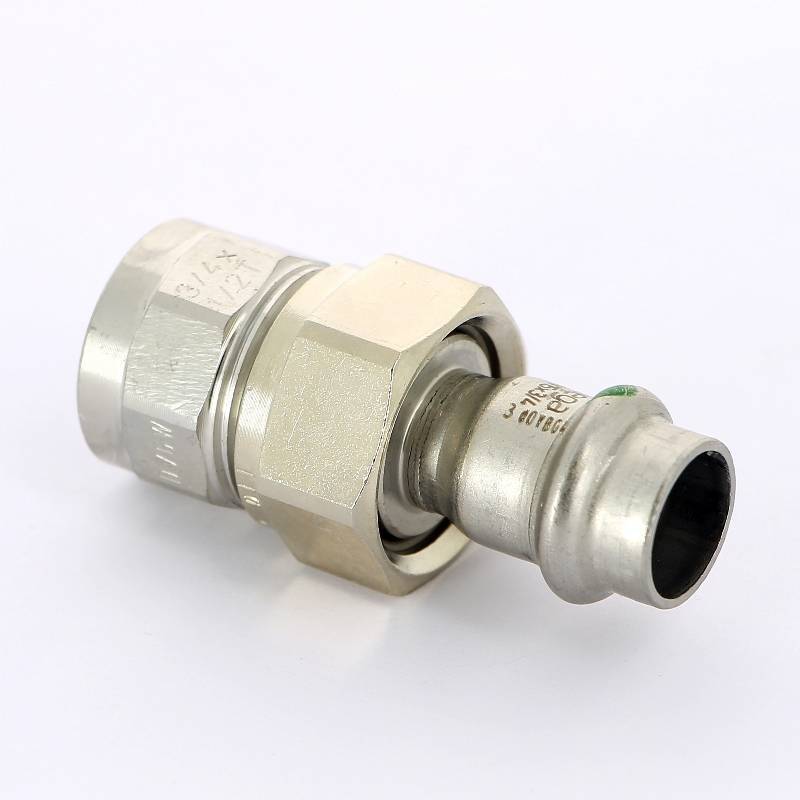 Муфта разъемная Viega Sanpress Inox 15х1/2 пресс-В с плоским уплотнением 437459