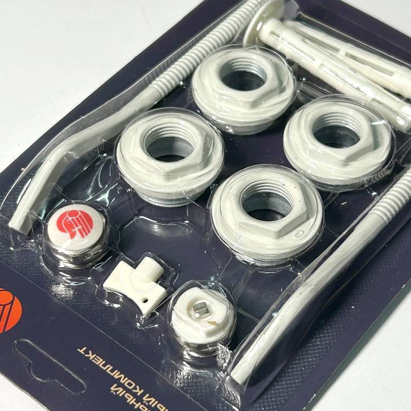 Комплект для подключения радиаторов Zehnder HRZ 1/2 (2 кронштейна) RAL 9010 MK NRZ 1/2