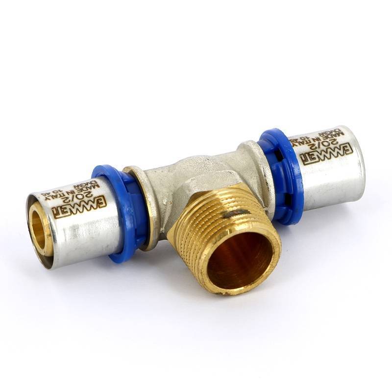 Тройник пресс с наружной резьбой EMMETI 20х3/4х20 28101415