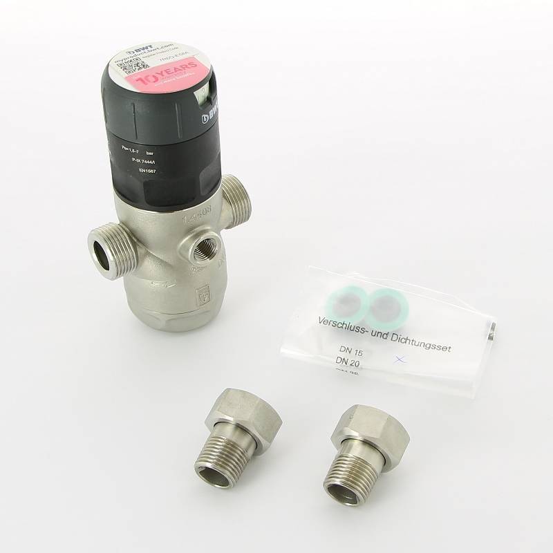 Редуктор давления BWT D1 Inox 1/2 1.5-7 бар PN25 для горячей воды 125300295