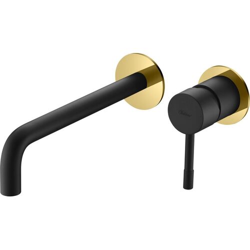 Смеситель для раковины встраиваемый Boheme Uno черный матовый/золото матовое 465-BG